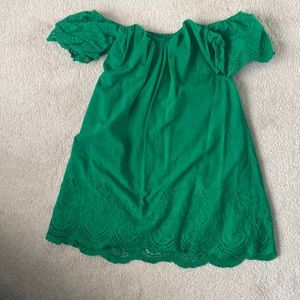 One time wear. Green off shoulder mini.